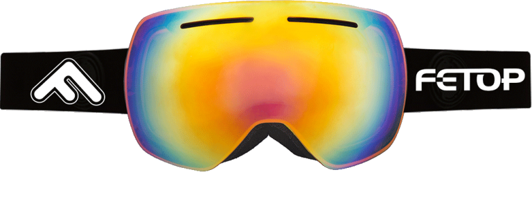 A pair of multi-colored FT-003 Fetop Snow Goggles