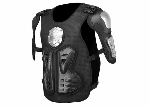 a black MX chest protector